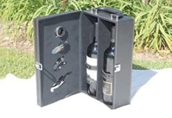 Lifestyle Top Handle Travel Two-Bottle Wine Carrier Case With 4 Piece Wine Accessory Set (Brown) 11 Lifestyle Top Handle Travel Two-Bottle Wine Carrier Case With 4 Piece Wine Accessory Set (Brown) -Wilton Shop 41oZIsT7L4L
