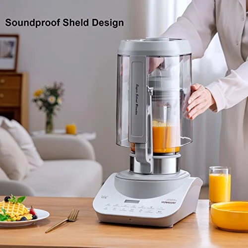 Quiet Blender Commercial Low Noise Soundproof Heat Milk, Soup, Quiet Smoothie Blender 48oz./1.5L Self-Cleaning 3 Quiet Blender Commercial Low Noise Soundproof Heat Milk, Soup, Quiet Smoothie Blender 48oz./1.5L Self-Cleaning