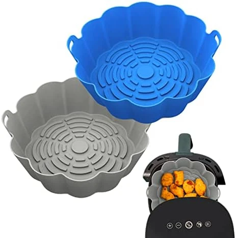 2 Pack Air Fryer Silicone Liners - 7.5 Inch Reusable Food Safe Air Fryer Silicone Pot, Round Air Fryer Basket Easy Cleaning For 3 To 5QT Air Fryer Oven Accessories, Replacement For Paper Liners 8 2 Pack Air Fryer Silicone Liners - 7.5 Inch Reusable Food Safe Air Fryer Silicone Pot, Round Air Fryer Basket Easy Cleaning For 3 To 5QT Air Fryer Oven Accessories, Replacement For Paper Liners - Image 6