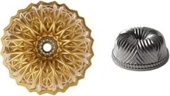 Nordic Ware Cut Crystal Cast Bundt Pan, 10 Cup Capacity, Gold & Jubilee Cast Loaf Pan, 6 Cup Capacity, Gold -Wilton Shop 41omvd2XcaL. AC