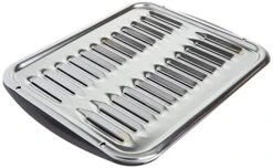 BP100 Porcelain Broiler Pan With Chrome Grill, 2-piece