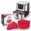 - Reusable Silicone Air Fryer Liners. Heat-Resistant, Non-Stick And Durable. Round 7.5in Silicone Air Fryer Basket. Easy To Clean Multi-purpose Accessory Air Fryer Silicone Pot.