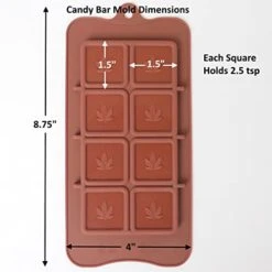 Marijuana Leaf Chocolate Bar Silicone Candy Mold Trays, 2 Pack -Wilton Shop 41p4mVIRNLL