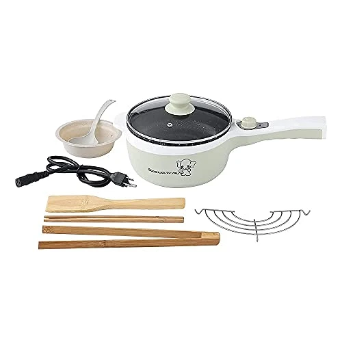 Electric Skillet,5 In 1Mini Student Dorm Pan,Rapid Noodle Cooker,Non-stick Sauté Pan,Hot Pot With Lid,for Cooking,Roasting,Stir-frying,baking,Steaming. 4 Electric Skillet,5 In 1Mini Student Dorm Pan,Rapid Noodle Cooker,Non-stick Sauté Pan,Hot Pot With Lid,for Cooking,Roasting,Stir-frying,baking,Steaming. - Image 2