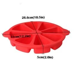 Scone Pan Silicone Triangle Cake Mold For Baking Nonstick Cornbread Pan 8 Cavity Pie Silicone Mold Perfect For Brownies, Muffin, Cupcake, Soap, Polenta, Or Biscuits (Red) -Wilton Shop 41pBSo7FHsL