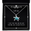 Best Wife, I Want To Be Yours And You Want To Be Mine, Until The End Of My Days, Joke Christmas Opal Turtle Necklace From Wife -Wilton Shop 41pDli2zi2L