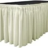 Polyester Poplin Table Skirt For Rectangle Tables, Pleat Fabric For Wedding Banquet Trade Show, 30-Foot By 29-Inch Long With 15 L-Clips, Rust -Wilton Shop 41pG3IA9F1L. AC