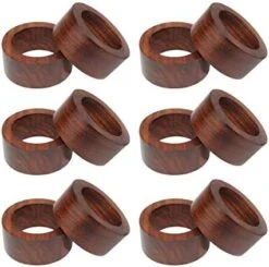 Wood Napkin Rings - Set Of 12 - Handmade Dining Table Napkin Holder - Classic Everyday Harvest Autumn Fall Thanksgiving Holiday Christmas Festive Party Gift Farmhouse Décor -Dark Natural 18 Wood Napkin Rings - Set Of 12 - Handmade Dining Table Napkin Holder - Classic Everyday Harvest Autumn Fall Thanksgiving Holiday Christmas Festive Party Gift Farmhouse Décor -Dark Natural -Wilton Shop 41pGZ63SyL. AC