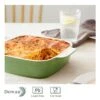 Ceramic Baking Dish With Lid, Rectangular Bakeware With Handle Casseroles Dish With Lids,2 Qt Deep Lasagna Pan Oven Safe For Cooking, Dinner, Banquet, Cake And Pasta, 9 X 9 Inches, Green 1 Ceramic Baking Dish With Lid, Rectangular Bakeware With Handle Casseroles Dish With Lids,2 Qt Deep Lasagna Pan Oven Safe For Cooking, Dinner, Banquet, Cake And Pasta, 9 X 9 Inches, Green -Wilton Shop 41pOZdMlgML