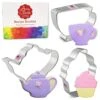 3-Piece Tea Party Cookie Cutter Set With Recipe Booklet, Teapot, Teacup, Cupcake -Wilton Shop 41pTjQWJMkL
