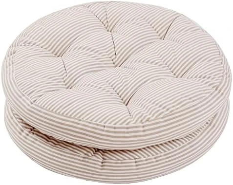 Chair Cushions 22"x22" Square Windows Pad For Adults Seating Pillows Set Of 2, Beige 12 Chair Cushions 22"x22" Square Windows Pad For Adults Seating Pillows Set Of 2, Beige - Image 10