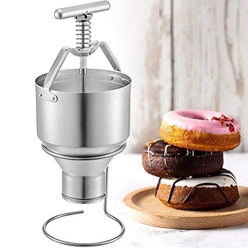 5L Doughnut Dispenser Aluminum Donut Maker Machine 40-90mm Adjustable Thicknesses Donut Hopper Maker Tool Manual Donut Depositor Dropper With Stand 3 5L Doughnut Dispenser Aluminum Donut Maker Machine 40-90mm Adjustable Thicknesses Donut Hopper Maker Tool Manual Donut Depositor Dropper With Stand