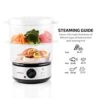 Vente Electric Food Steamer 5 Quart With 2 Tier Stackable BPA-Free Baskets, 400W Stainless Steel Base, Auto Shut-Off And 60-Minute Timer, Fast Steaming Ideal For Vegetable And Fish, Silver FS62S
