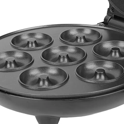 7 Holes Mini Donut Maker Machine, Electric Donut Maker With Double Sided Heating, A Pfoa Free, Commercial Donut Machine For Breakfast Snacks Desserts(1000W) (Black) 8 7 Holes Mini Donut Maker Machine, Electric Donut Maker With Double Sided Heating, A Pfoa Free, Commercial Donut Machine For Breakfast Snacks Desserts(1000W) (Black) - Image 6