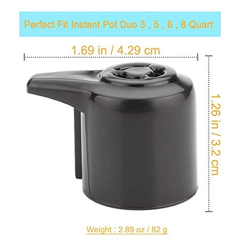 2PCS Steam Release Valve, Universal Pressure Valve For Instant Pot 3, 5, 6, 8 Qt Quart, Steam Release Handle Accessory For Electric Pressure Cooker-(DUO, Black) 3 2PCS Steam Release Valve, Universal Pressure Valve For Instant Pot 3, 5, 6, 8 Qt Quart, Steam Release Handle Accessory For Electric Pressure Cooker-(DUO, Black)