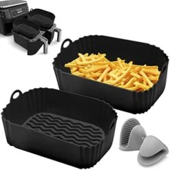 2 Packs Air Fryer Silicone Pot For Ninja Foodi Dual DZ201 DZ401, Food Grade Reusable Non Stick Replacement Silicone Air Fryer Liner Basket Bowl Accessories For Ninja 8 QT Air Fryer, Dishwasher Safe 28 2 Packs Air Fryer Silicone Pot For Ninja Foodi Dual DZ201 DZ401, Food Grade Reusable Non Stick Replacement Silicone Air Fryer Liner Basket Bowl Accessories For Ninja 8 QT Air Fryer, Dishwasher Safe -Wilton Shop 41qKk0uRSyL. AC