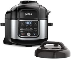 Ninja FD401 Foodi 12-in-1 Deluxe XL 8 Qt. Pressure Cooker & Air Fryer That Steams, Slow Cooks, Sears, Sautés, Dehydrates & More, With 5 Qt. Crisper Basket, Deluxe Reversible Rack & Recipe Book, Silver 17 Ninja FD401 Foodi 12-in-1 Deluxe XL 8 Qt. Pressure Cooker & Air Fryer That Steams, Slow Cooks, Sears, Sautés, Dehydrates & More, With 5 Qt. Crisper Basket, Deluxe Reversible Rack & Recipe Book, Silver -Wilton Shop 41qKlDoTF7L. AC