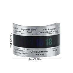 Stainless Steel Wine Thermometer, Stainless Steel Wine LCD Thermometer Bottle Beer Red Wines Bracelet Temperature Sensor -Wilton Shop 41qUxT3pgRL 1