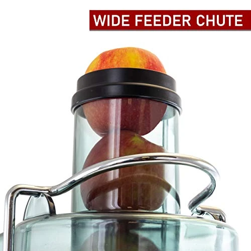 Chef Wide Mouth Extractor Juice Machine With Dual Speed Centrifugal Stainless Steel Juicer, 3.5 Cup, Chrome Silver 6 Chef Wide Mouth Extractor Juice Machine With Dual Speed Centrifugal Stainless Steel Juicer, 3.5 Cup, Chrome Silver - Image 4