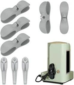 8 PCS Kitchen Appliance Cord Winder, Appliance Cord Organizer Stick On Coffee Maker, Blender, Air Fryer, Cord Holder For Appliances Wire Wrapper For Home, Office, Bathroom Tidy And Safe (Black) -Wilton Shop 41qYypJ1qRL. AC