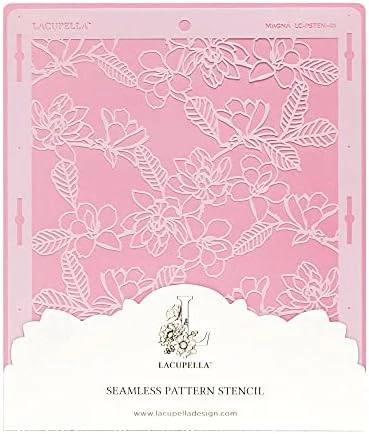 Acupella Cake Stencil - Seamless Delicate Pattern For Decorating Tall Double Barrel Cake To Use With Buttercream, Royal Icing, Ganache, Paint, Airbrush (Deidra) 11 Acupella Cake Stencil - Seamless Delicate Pattern For Decorating Tall Double Barrel Cake To Use With Buttercream, Royal Icing, Ganache, Paint, Airbrush (Deidra) - Image 9