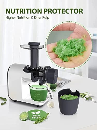 Slow Juicer, Aeitto Cold Press Juicer, BPA Free Juicer Machines Easy To Clean, Celery Juicer With Quiet Motor & Reverse Function, Masticating Juicer For Vegetable And Fruit 5 Slow Juicer, Aeitto Cold Press Juicer, BPA Free Juicer Machines Easy To Clean, Celery Juicer With Quiet Motor & Reverse Function, Masticating Juicer For Vegetable And Fruit - Image 3