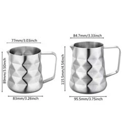 Stainless Steel Prismatic Designed Espresso Steaming Milk Frothing Pitcher, 20oz/600ml Milk Coffee Cappuccino Latte Art Frothing Pitcher Barista Milk Jug Cup Coffer Maker Accessories 11 Stainless Steel Prismatic Designed Espresso Steaming Milk Frothing Pitcher, 20oz/600ml Milk Coffee Cappuccino Latte Art Frothing Pitcher Barista Milk Jug Cup Coffer Maker Accessories -Wilton Shop 41qe5c6rfnL