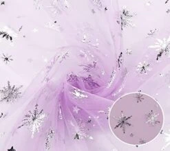 Sheer Fabric, Snowflake Silver Foil Organza Fabric, Snowflake Tablecloth Birthday Party Supplies Party Decorations, Christmas Tree Skirt Christmas Decorations Clearance (59" X 118", Blue) -Wilton Shop 41qjYIFwadL. AC