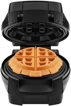 Big Stuff, Belgian Deep Stuffed Waffle Maker, Mess-Free Moat, 5” Diameter With Dual-Sided Heating Plates, Wide Wrap With Locking Lid, Pour Light Indicator, Cool-Touch Handle, Stainless Steel -Wilton Shop 41qpilw3xOL. AC