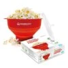 Collapsible Silicone Microwave Hot Air Popcorn Popper Bowl With Lid And Handles - Red -Wilton Shop 41qqlHHUNsL