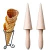 2 Pieces Wooden Cone Mould, DIY Embossed Cone Roll, Waffle Roll, Suitable For Making Waffles And Ice Cream Cones -Wilton Shop 41qynDe0EwL