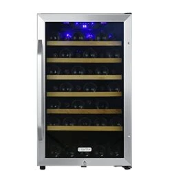 CWF440SZ 20 Inch Wide 44 Bottle Capacity Free Standing Wine Cooler With Reversible Door And LED Lighting