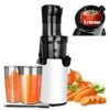Cold Press Juicer Machine, Compact Slow Masticating Juicer With 3.1" Wide Feed Chute, Slow Juicer Extractor For Fruit And Vegetable, Easy Clean Slow Juicer Cold Press For Home Use With Brush & Cups 1 Cold Press Juicer Machine, Compact Slow Masticating Juicer With 3.1" Wide Feed Chute, Slow Juicer Extractor For Fruit And Vegetable, Easy Clean Slow Juicer Cold Press For Home Use With Brush & Cups -Wilton Shop 41r4yTNqYwL