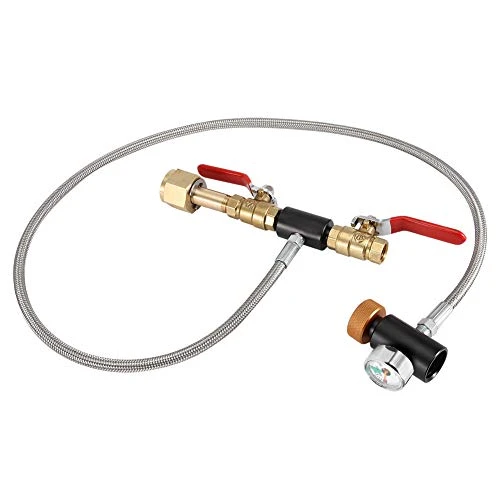 CGA-320 CO2 Cylinder Refill Adapter CO2 Refills Adapter With Hose For Filling Soda Tank (36 Inches Long Without Pressure Gauge) (Size : 24 Inches Long With Pressure Gauge) 5 CGA-320 CO2 Cylinder Refill Adapter CO2 Refills Adapter With Hose For Filling Soda Tank (36 Inches Long Without Pressure Gauge) (Size : 24 Inches Long With Pressure Gauge) - Image 3
