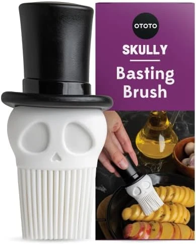 Skully Basting Brush By OTOTO - Silicone Pastry Brush, Kitchen Brush, Spooky Gifts, Skull Kitchen Accessories, Food Basting Brush For Cooking - Kitchen Gift, Kitchen Gadgets, Funny Gifts, Unique Gifts 8 Skully Basting Brush By OTOTO - Silicone Pastry Brush, Kitchen Brush, Spooky Gifts, Skull Kitchen Accessories, Food Basting Brush For Cooking - Kitchen Gift, Kitchen Gadgets, Funny Gifts, Unique Gifts - Image 6