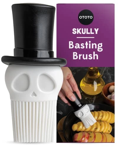 Skully Basting Brush By OTOTO - Silicone Pastry Brush, Kitchen Brush, Spooky Gifts, Skull Kitchen Accessories, Food Basting Brush For Cooking - Kitchen Gift, Kitchen Gadgets, Funny Gifts, Unique Gifts 3 Skully Basting Brush By OTOTO - Silicone Pastry Brush, Kitchen Brush, Spooky Gifts, Skull Kitchen Accessories, Food Basting Brush For Cooking - Kitchen Gift, Kitchen Gadgets, Funny Gifts, Unique Gifts