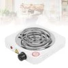 1000W White Stainless Electric Burner, Compact And Portable Hot Plate For Cooking, Camping Appliances With Temperature Controls, Power Indicator Lights, Easy To Clean -Wilton Shop 41r979GaBmS