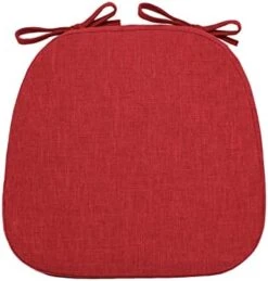 Chair Cushion With Ties For Dining Chairs - Indoor Non Slip Kitchen Room Metal Wooden Bar Seat Pads With Machine Washable Cover [14.5 X 15.5 X 2 Inches] - Dark Beige -Wilton Shop 41rDlOB1wWL. AC