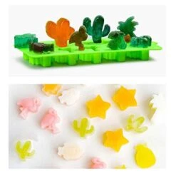 Candy Molds Ice Cube Trays Chocolate Molds, Silicone Molds Including Cactus, Flamingo, Coconut Tree & Pineapple For Making Ice, Jelly, Chocolate, Soap, Pack Of 4 With 2 Droppers. (Multicolor) 18 Candy Molds Ice Cube Trays Chocolate Molds, Silicone Molds Including Cactus, Flamingo, Coconut Tree & Pineapple For Making Ice, Jelly, Chocolate, Soap, Pack Of 4 With 2 Droppers. (Multicolor) -Wilton Shop 41rEDBaBGXL