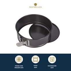 KCMCHB63 18 Cm Springform Cake Tin With Loose Base And PFOA Free Non Stick, Robust 1 Mm Carbon Steel, 7 Inch Round Pan, Grey -Wilton Shop 41rFUa7EZgL