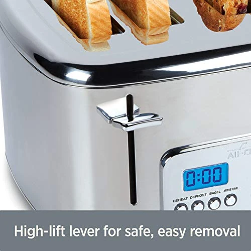 10942223917 Stainless Steel Digital Toaster With Extra Wide Slot, 4-Slice, Silver 7 10942223917 Stainless Steel Digital Toaster With Extra Wide Slot, 4-Slice, Silver - Image 5