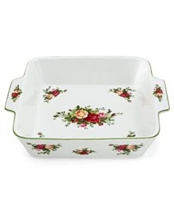 Doulton ROYAL ALBERT GIFTWARE OLD COUNTRY ROSES: Square Baker, 10x10