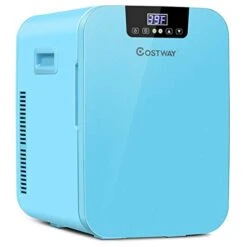 20L Compact Mini Refrigerator, 16℉-149℉ Portable Cooler Warmer Fridge With Digital Temperature Control For Cosmetics, Makeup, Single Door Skincare Fridge For Car, Home, Office, Dorm(Blue)
