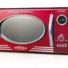 RMO4RR Retro Large 0.9 Cu Ft, 800-Watt Countertop Microwave Oven, 12 Pre-Programmed Cooking Settings, Digital Clock, Easy Clean Interior, Metallic Red -Wilton Shop 41rMk1tPshL