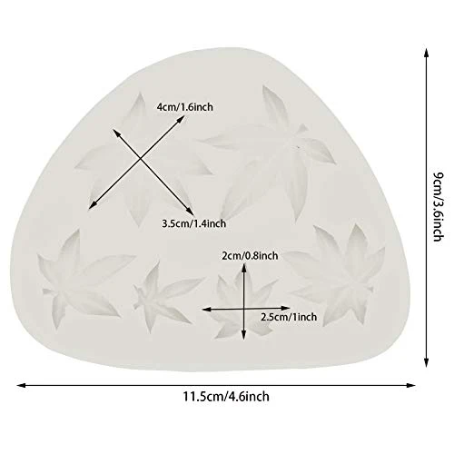 2 Pieces Weed Leaf Cake Fondant Mold Pot Leaves Silicone Mold For Weed Leaf Theme Cake Decoration, Chocolate Candy Polymer Clay Cookie Sugar Craft (Gray) 4 2 Pieces Weed Leaf Cake Fondant Mold Pot Leaves Silicone Mold For Weed Leaf Theme Cake Decoration, Chocolate Candy Polymer Clay Cookie Sugar Craft (Gray) - Image 2