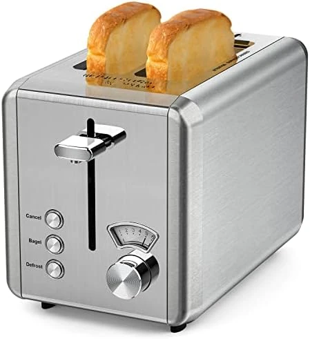HALL 4 Slice Toaster Stainless Steel,Toaster-6 Bread Shade Settings,Bagel/Defrost/Cancel Function With Dual Control Panels,Extra Wide Slots,Removable Crumb Tray,for Various Bread Types 1500W 8 HALL 4 Slice Toaster Stainless Steel,Toaster-6 Bread Shade Settings,Bagel/Defrost/Cancel Function With Dual Control Panels,Extra Wide Slots,Removable Crumb Tray,for Various Bread Types 1500W - Image 6