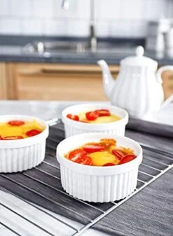 503.401 Porcelain Ramekins For Baking - 12 Ounce Souffle Dish - Creme Brulee Ramekins - Set Of 4, White -Wilton Shop 41rWO7wR00L
