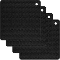 Silicone Trivets For Hot Dishes, Pots And Pans, Hot Pads For Kitchen, Black Silicone Pot Holders, Silicone Mats For Kitchen Counter, Non Slip Heat Resistant Mat, Flexible Trivet Mat Set 4 23 Silicone Trivets For Hot Dishes, Pots And Pans, Hot Pads For Kitchen, Black Silicone Pot Holders, Silicone Mats For Kitchen Counter, Non Slip Heat Resistant Mat, Flexible Trivet Mat Set 4 -Wilton Shop 41rZLOfZ5JL. AC