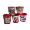 Christmas Metal Buckets, 5 Pieces Christmas Metal Herb Garden Planter, Christmas Decorations Galvanized Tin Bucket Pails For Party Home Table Centerpieces Decor 5.9"W X 5.3"H -Wilton Shop 41ra2LEZ1sL