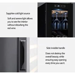 ATAAY 30 Bottle Thermoelectric Wine Cooler/Chiller, Counter Top Red & White Wine Cellar, Wide Area Constant Temperature/Smart Touch Operation/Air-Cooled And Frost-Free -Wilton Shop 41rk8HADLvL